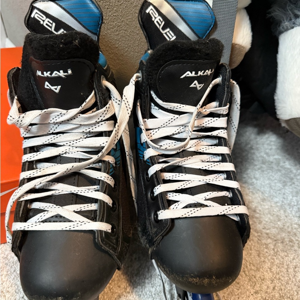 Alkali Black and Blue Roller Skates